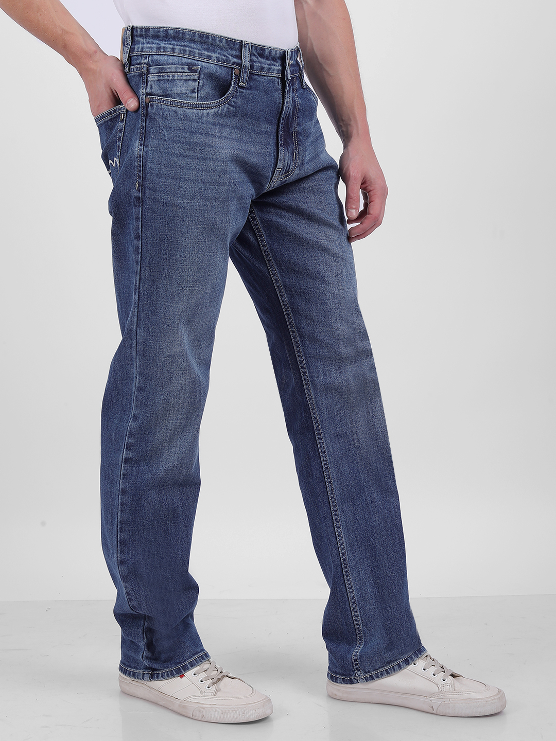 Numero Uno Men Faded Blue Jeans